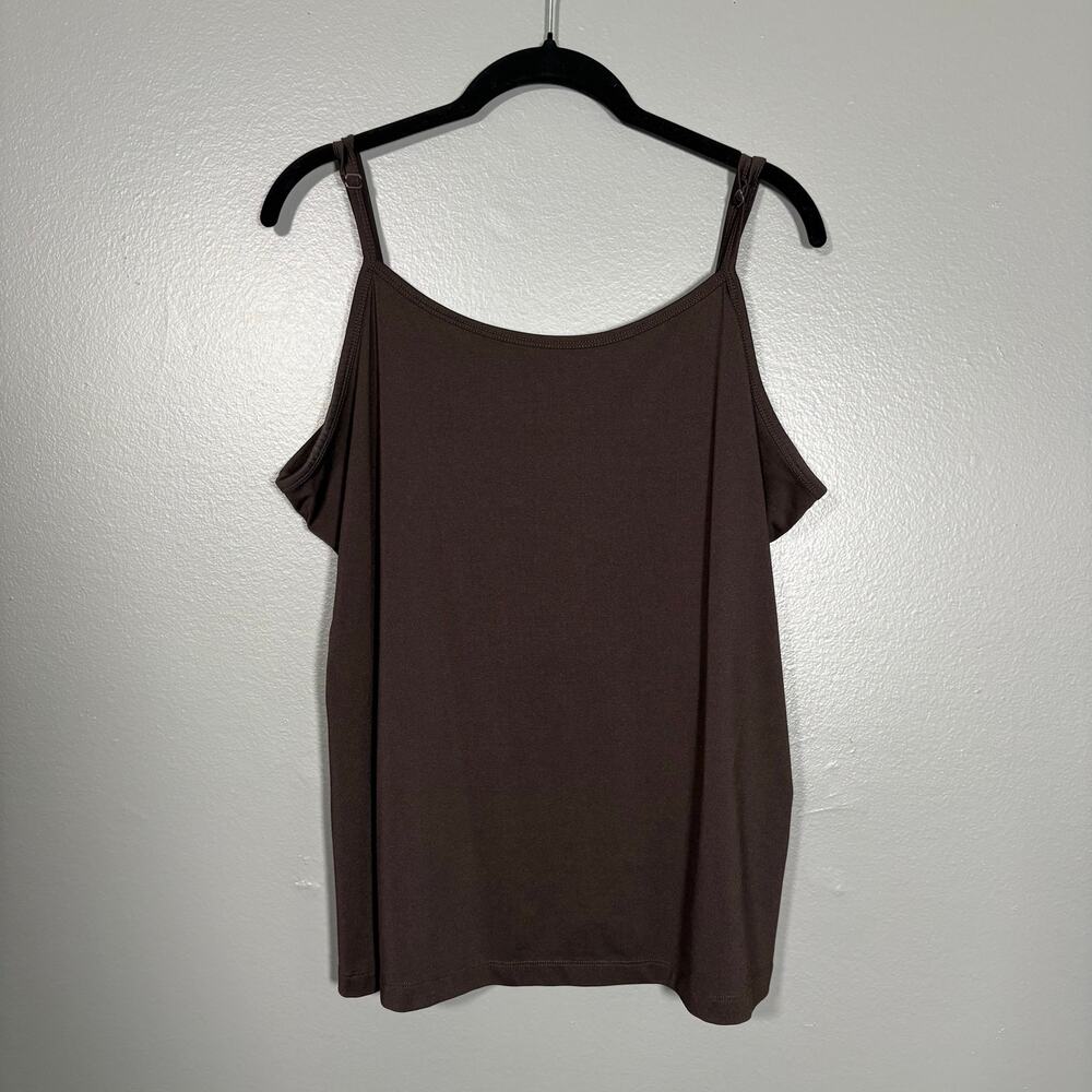 Fashion Bug Brown Y2K Tank Top Adjustable Spaghetti Strap - Women's Plus Size 1X